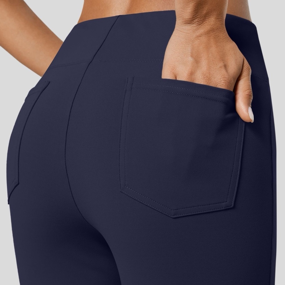 Halara Flex SculptKnit Flare Work pant, Small Reg, NWT, Dress Blues - Picture 7 of 12